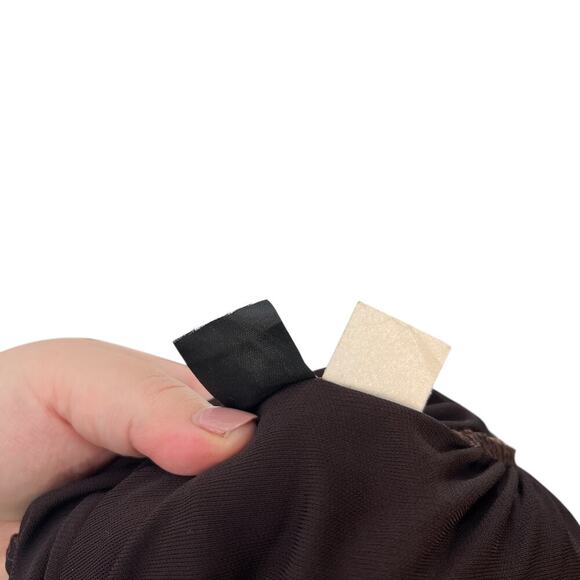 Diane von Furstenberg Vintage Brown Bell Sleeve Sheath Dress Y2K Size 12 - Picture 14 of 14